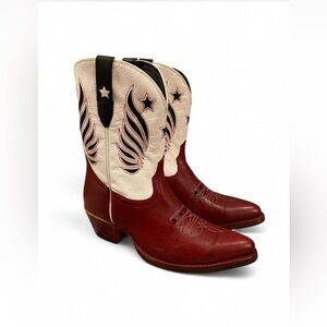 Idyllwind Red and Cream Heeled Boots
